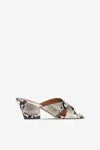Paris Texas Natural Python-effect Leather Mule