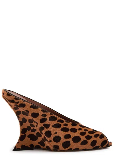 Paris Texas Nina 110 Leopard-print Calf Hair Mules