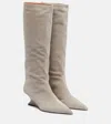 Paris Texas Nina 50 Suede Knee-high Boots In Multi