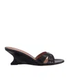Paris Texas Nina Python-print Leather Wedge Mule Sandals In Multi