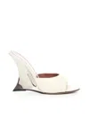 Paris Texas Nina Leather Mules In White