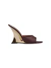 Paris Texas Nina Mule Heel Mocha And Gold