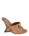 Paris Texas Nina Python Print Mules In Multi