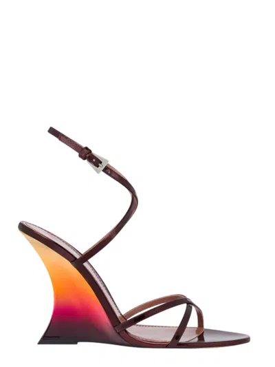 Paris Texas Nina Sandal 105 Mirror Leather Sandals Color Wine Sunset
