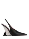 Paris Texas Black Nina Slingback Heels In Black