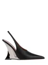 Paris Texas Black Nina Slingback Heels In Black