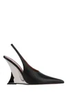 Paris Texas Black Nina Slingback Heels In Black