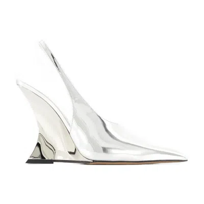 Paris Texas Nina Slingback Pumps  Leather Silver