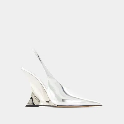 Paris Texas Nina Slingback Pumps In Silver