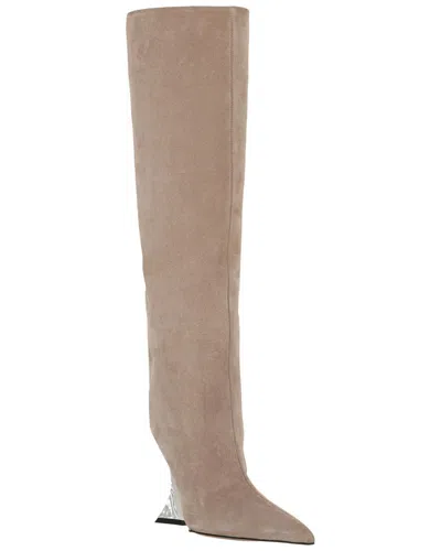 Paris Texas Nina Suede Knee-high Boot In Brown