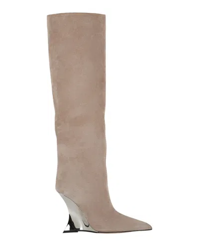Paris Texas Nina Suede Knee-high Boots In Brown
