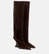 Paris Texas Nina Suede Knee-high Wedge Boots
