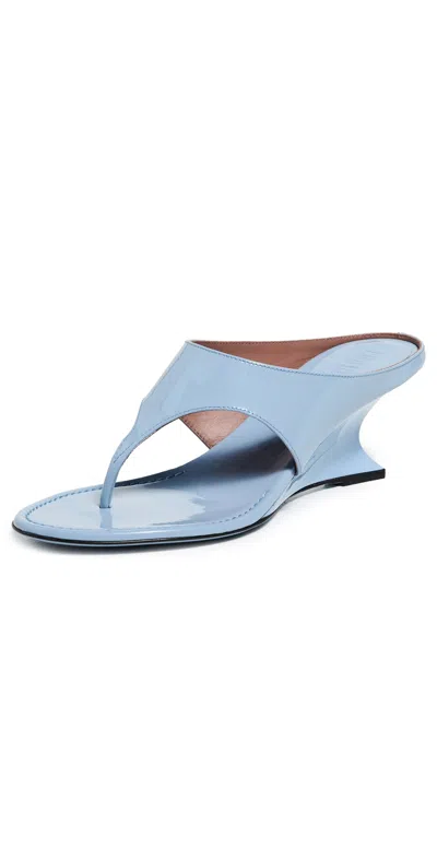 Paris Texas Nina Thong Mules 50mm Jeans In Blue