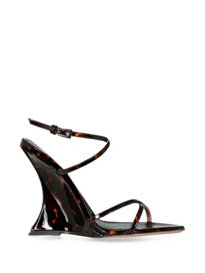 Paris Texas Nina Wedge Sandals In Black