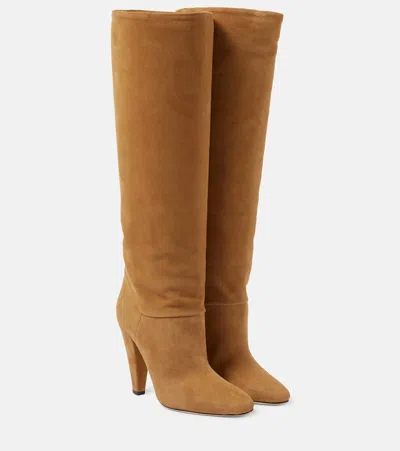 Paris Texas Olivia Suede Boots In Black