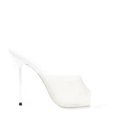 Paris Texas Open-back High-heeled Sandals In White