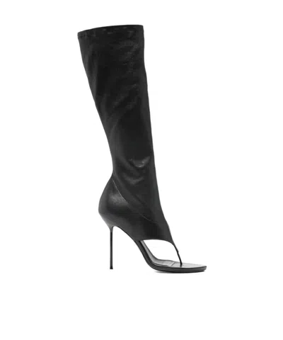 Paris Texas Open-toe Ankle Boots In Black