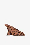 Paris Texas Open-toe Sabots In Caramel And Dark Brown Printed Cowhide