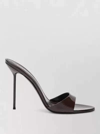 Paris Texas Open Toe Stiletto Heel Leather Mules