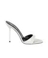 Paris Texas Womens  Lidia Mule 70 Leather Heeled Sandals In White
