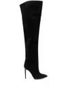Paris Texas Stiletto Leather Over-the-knee Boot In Schwarz