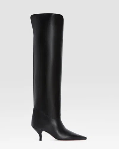 Paris Texas Over-the-knee Leather Boot In Black