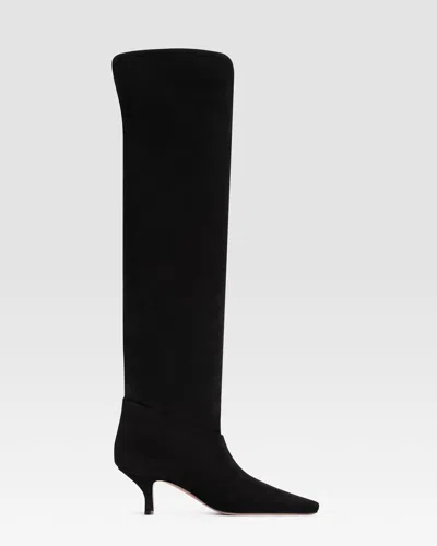 Paris Texas Over-the-knee Suede Boot In Black