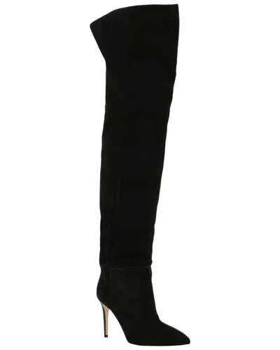 Paris Texas Over-the-knee Suede Over-the-knee Boot In Black