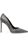 Paris Texas 105mm Leather Pumps In Gray