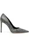 Paris Texas 105mm Leather Pumps In Gray