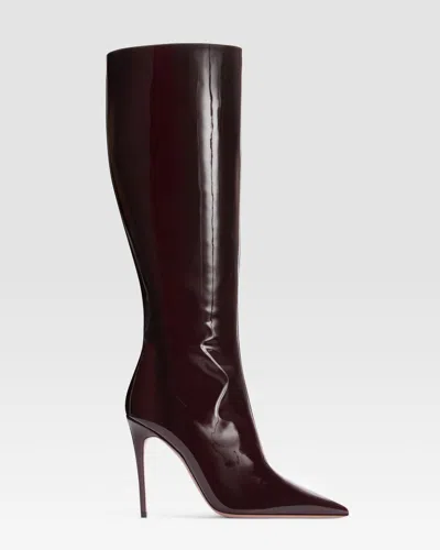 Paris Texas Patent Leather Boot In Dark Rouge Noir