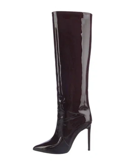 Pre-owned Paris Texas Patent Leather Boots In Burgundy