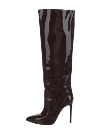 Pre-owned Paris Texas Patent Leather Boots In Burgundy