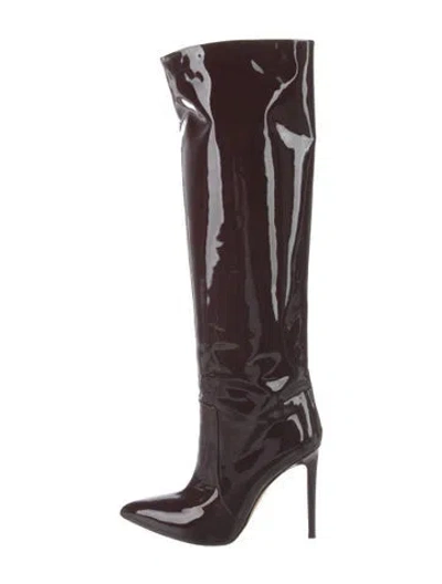 Pre-owned Paris Texas Patent Leather Boots In Burgundy