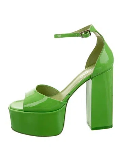Pre-owned Paris Texas Patent Leather In Green