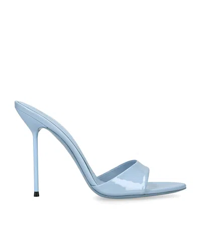 Paris Texas Patent Leather Lidia Mules 105 In Blue