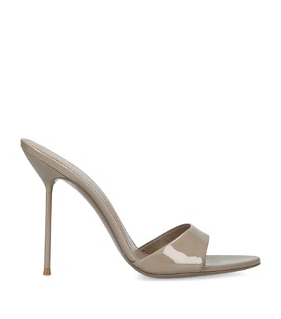 Paris Texas Patent Leather Lidia Mules 105 In Gray
