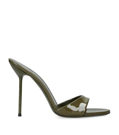 Paris Texas Patent Leather Lidia Mules 105 In Green