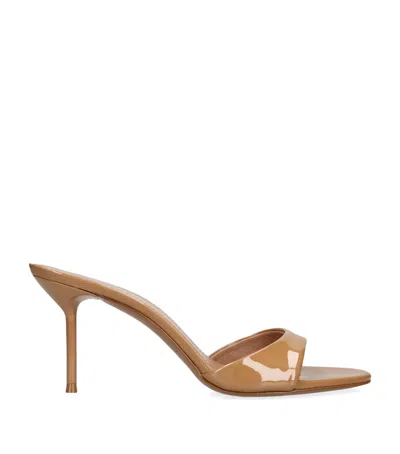 Paris Texas Patent Leather Lidia Mules 70 In Beige