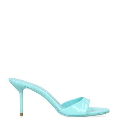 Paris Texas Patent Leather Lidia Mules 70 In Blue