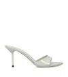 Paris Texas Mules In Grey Patent Leather In White