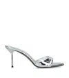 Paris Texas Patent Leather Lidia Mules 70 In Silver