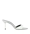 Paris Texas Womens  Lidia Mule 70 Leather Heeled Sandals In White