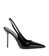 Paris Texas Sleek Slingback Pumps With Premium Calf Leather And Elegant Stiletto Heel In Black