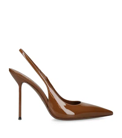 Paris Texas Patent Leather Lidia Slingback Pumps 105 In Brown