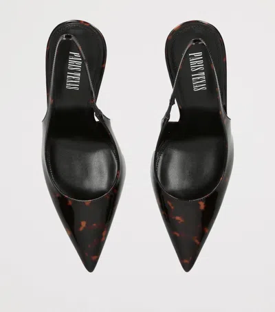 Paris Texas Patent Leather Lidia Slingback Pumps 105 In Black