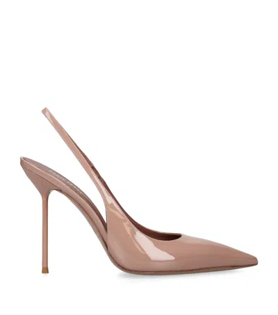 Paris Texas Patent Leather Lidia Slingback Pumps 105 In Nude