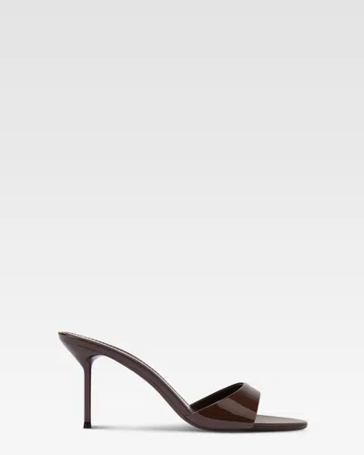 Paris Texas Patent Leather Mule In Brown