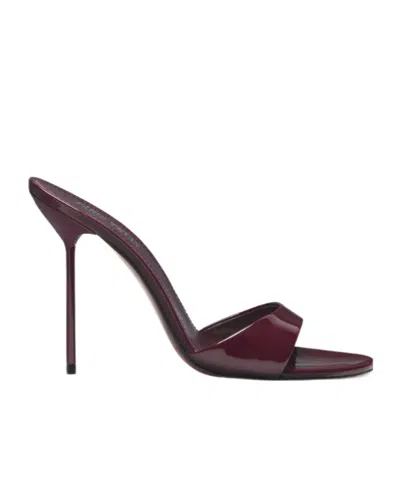 Paris Texas Woman Sandals Burgundy Size 8 Leather In Black