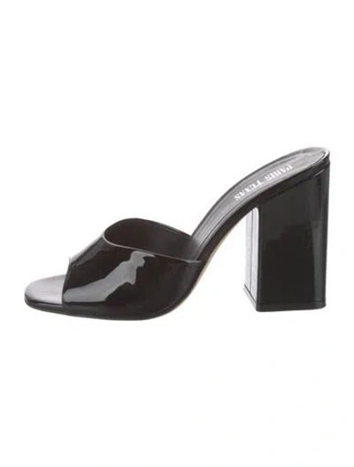 Pre-owned Paris Texas Patent Leather Mules In Black